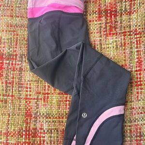 lululemon athletica Gray and Pink Leggings